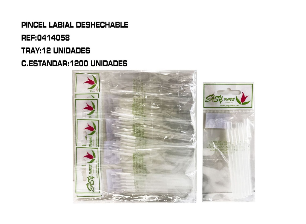 Pincel Delineador Desechable 12/U - Pinceles desechables para maquillaje