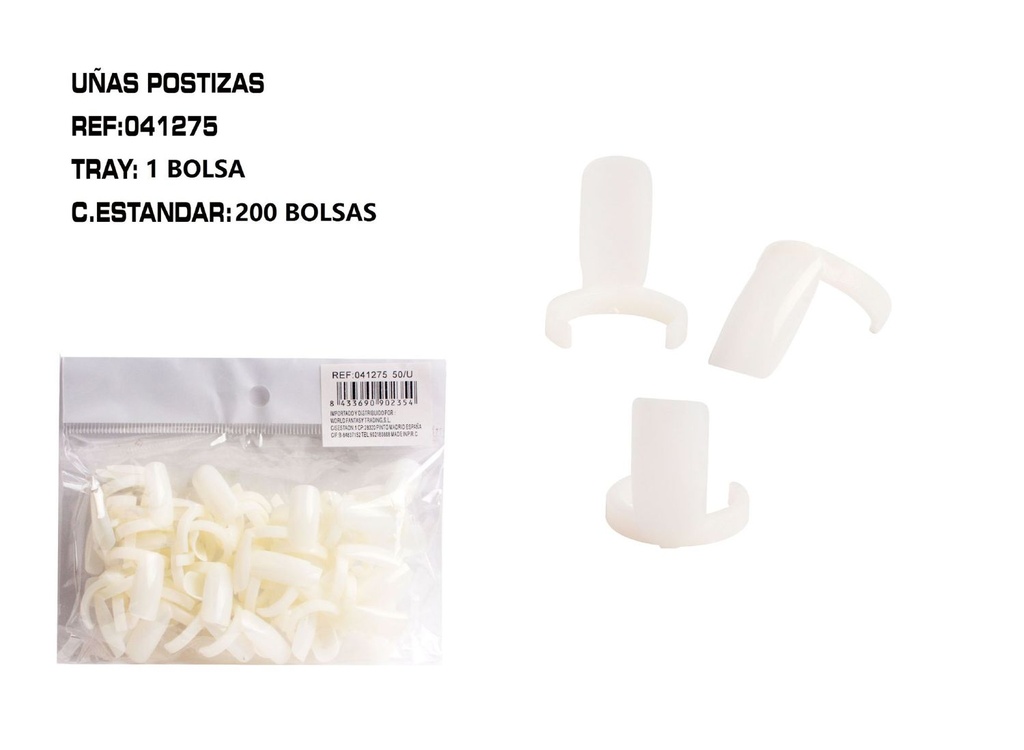 Expositor para uñas individual 50u bolsa 200bols/c para manicura