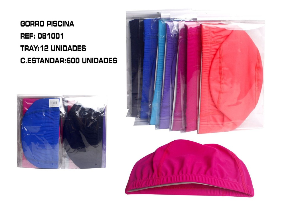 Gorro de piscina de tela 12 unidades para natación