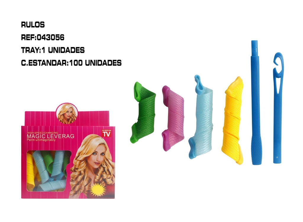 Rulos mágicos 15/25 cm 6 unidades - Herramientas de belleza y peinado