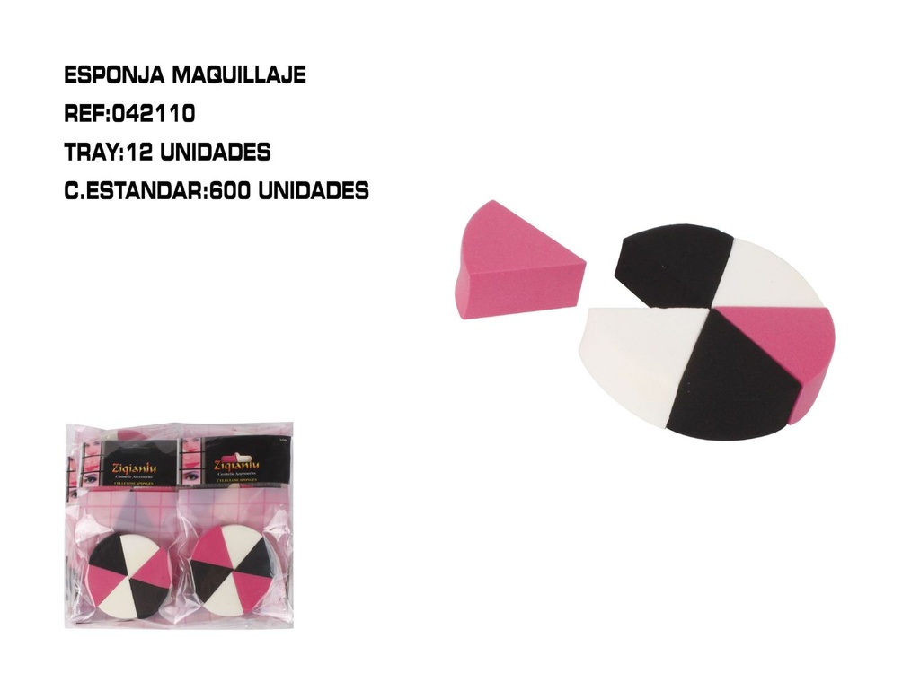 Juego de 6 esponjas de maquillar 12/u para aplicación de maquillaje