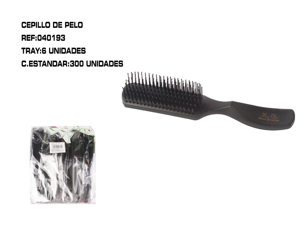 Cepillo de pelo pack 6/u 300/c para cuidado capilar