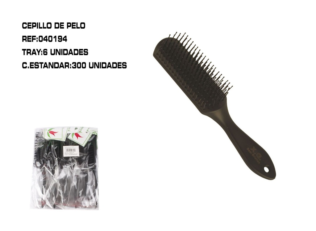 Cepillo de pelo 6/u 300/c para peinado y cuidado del cabello