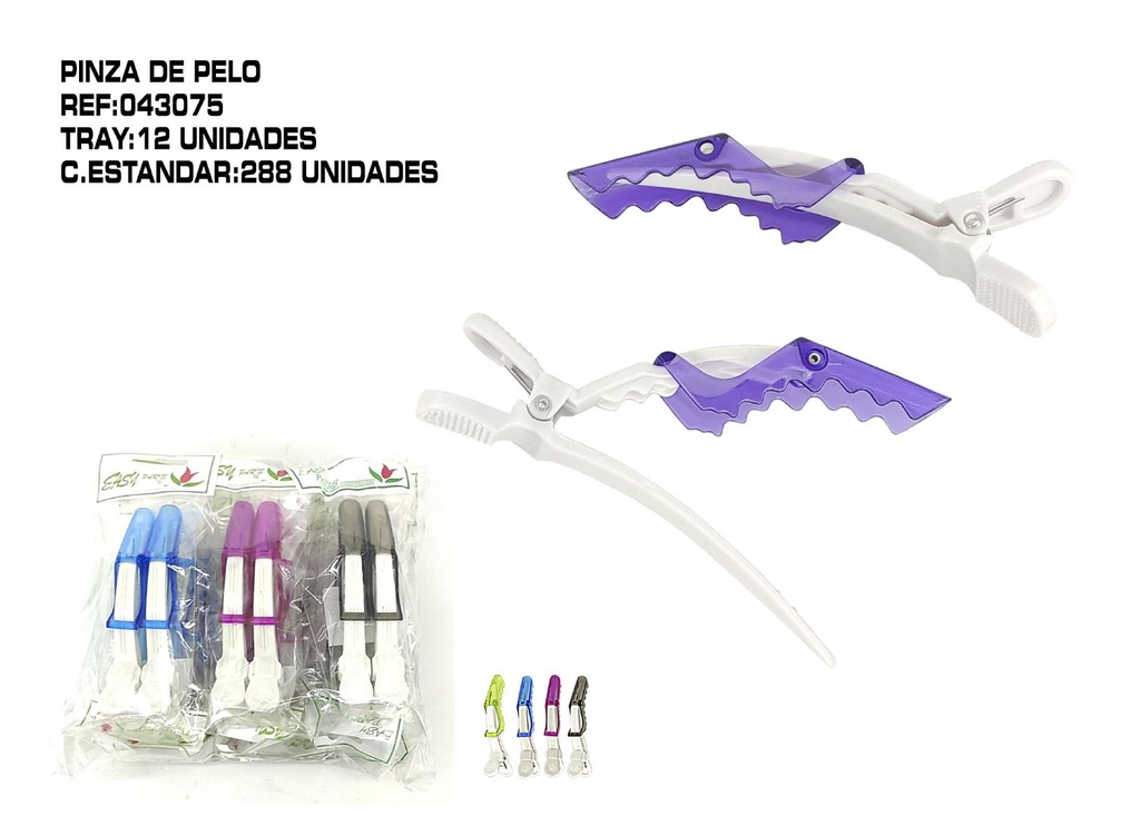 Pinza cocodrilo 2 unidades 12 unidades - Accesorios de peinado