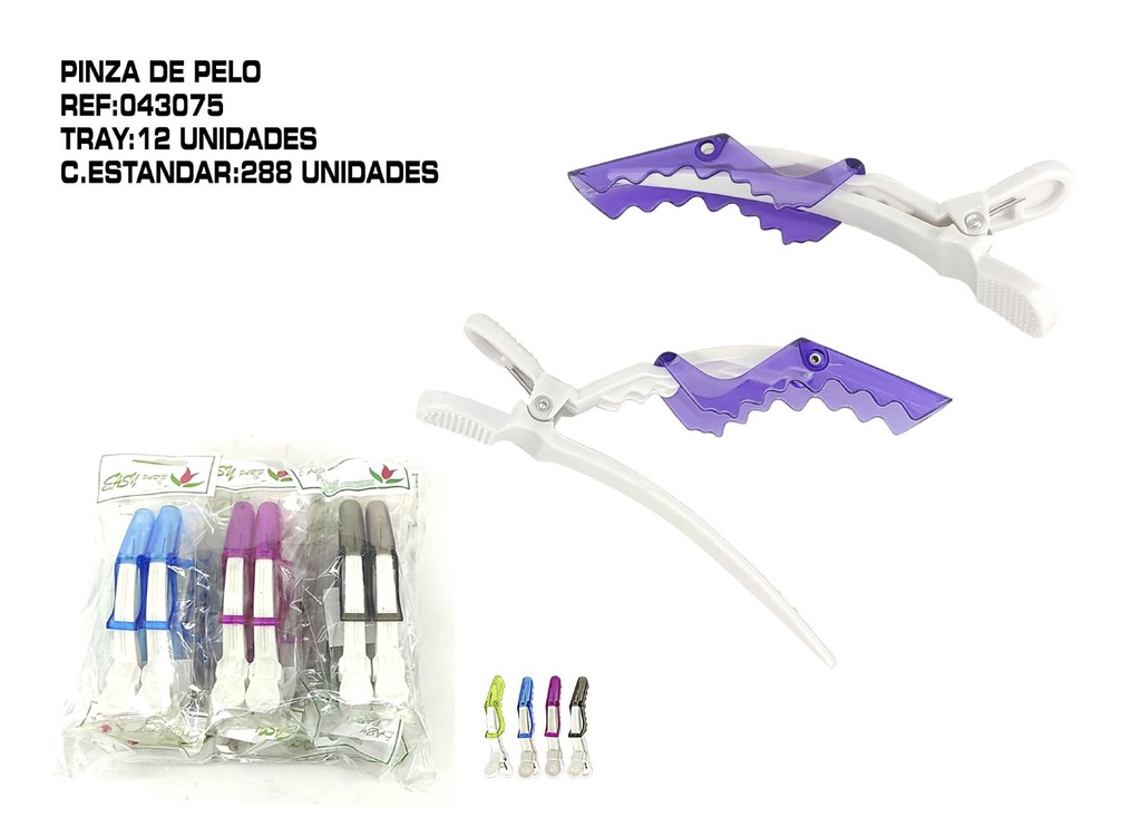 Pinza de cocodrilo 2u 12/u para accesorios de cabello