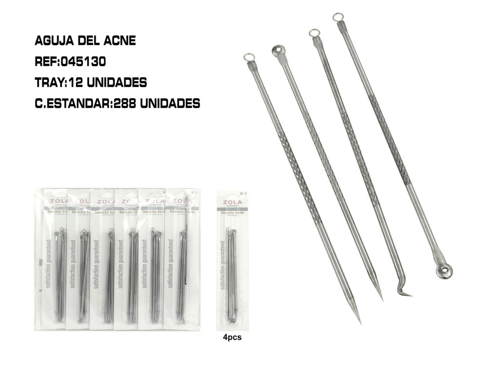 Set limpiador de espinillas 12/u para higiene personal