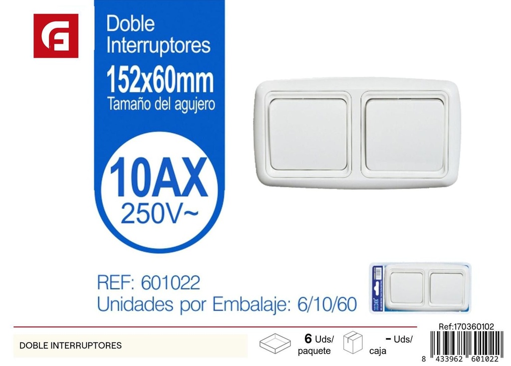 Interruptores dobles - Suministros eléctricos