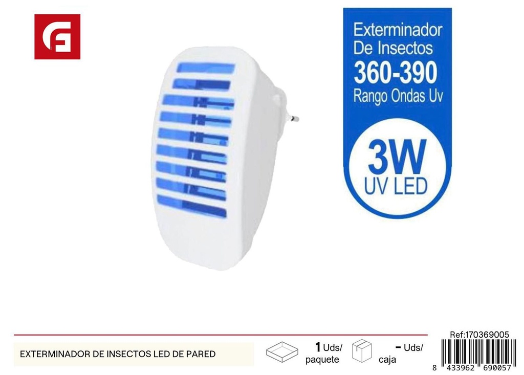 Exterminador de insectos LED de pared