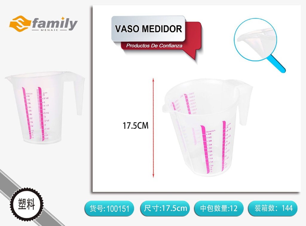 Vaso medidor 1500ml - Utensilios de cocina