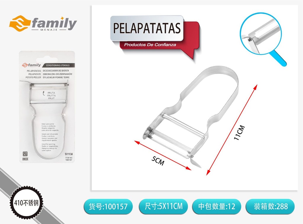 Pelapatatas de Acero Inoxidable - Herramientas de cocina