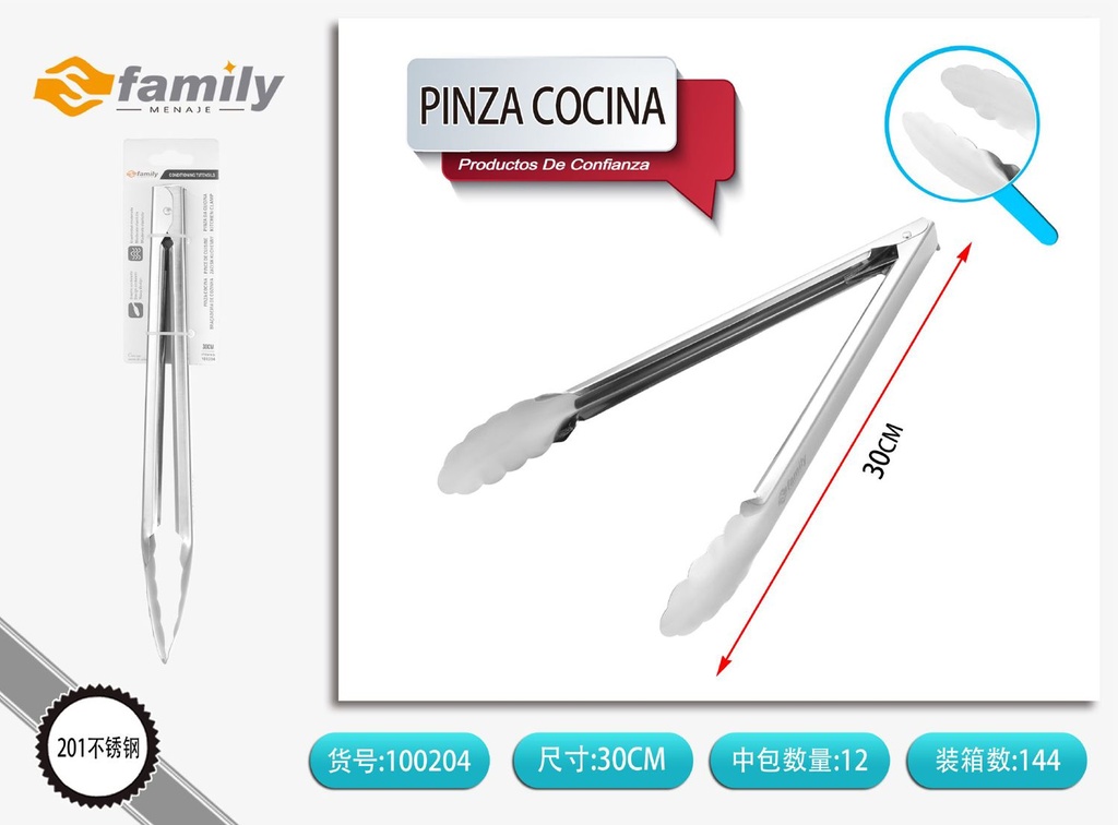 Agarra para alimentos de acero inoxidable 30.5cm - Utensilios de cocina