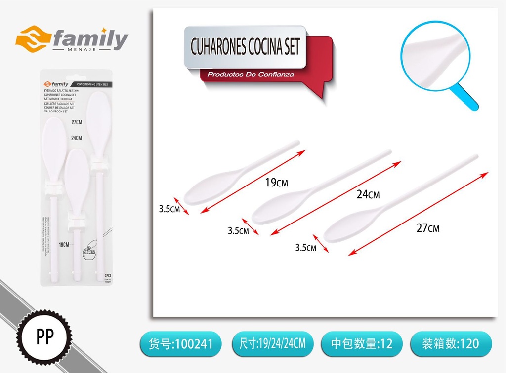 Cucharones de cocina set 3pcs para servir