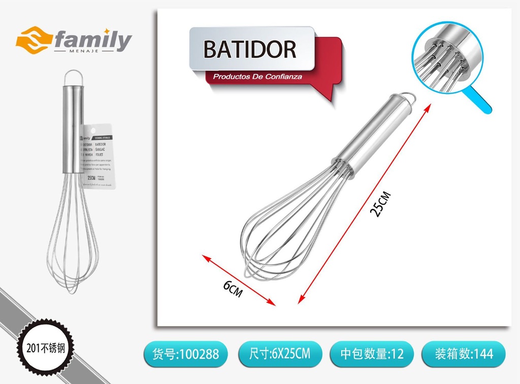 Batidora manual 25.3cm para cocina