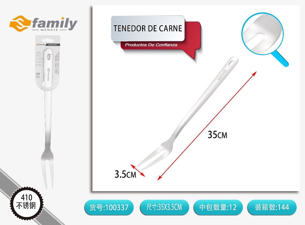 Tenedor de carne brillante 2.5mm - Herramientas de cocina