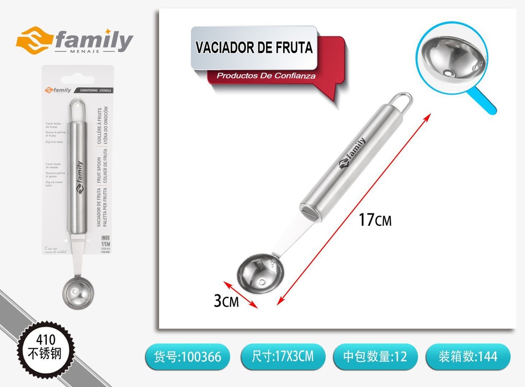 Cuchara vaciadora de frutas - Utensilio de cocina