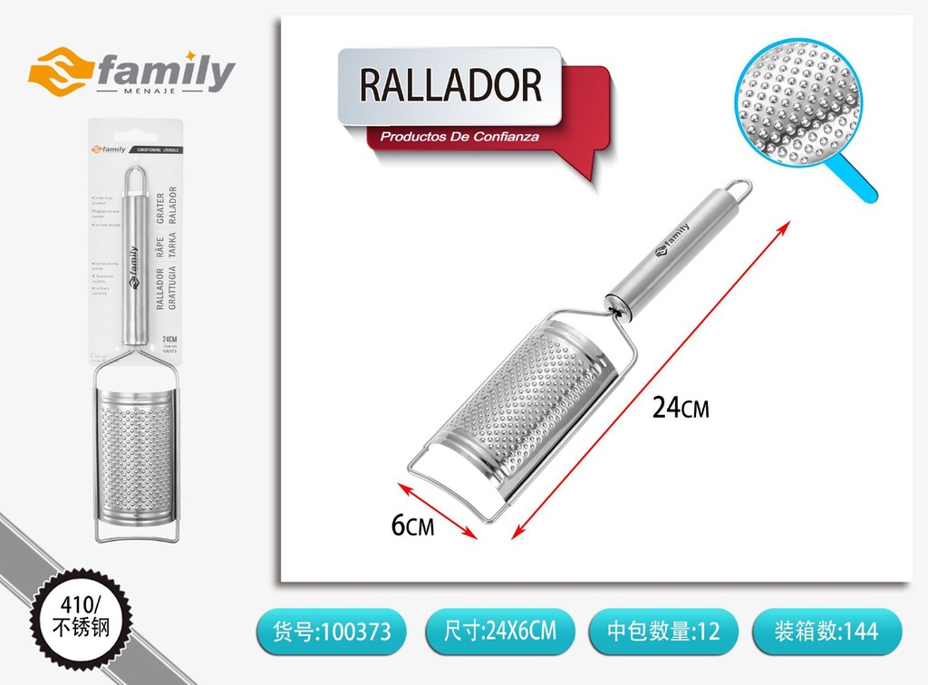 Rallador de jengibre de acero inoxidable para cocina