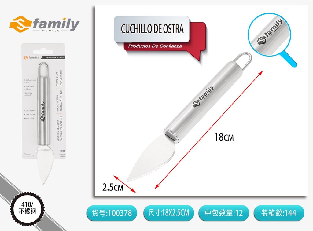 Cuchillo para ostras THN-52 - Utensilios de cocina