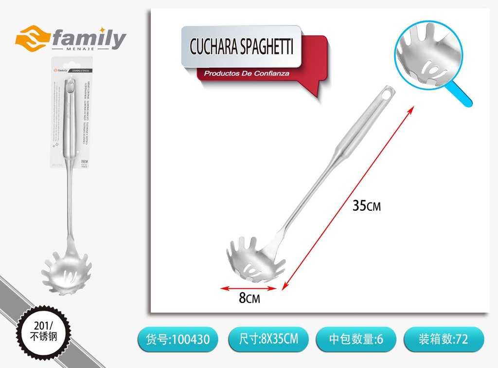 Cuchara para espaguetis 2004-3086 utensilio de cocina