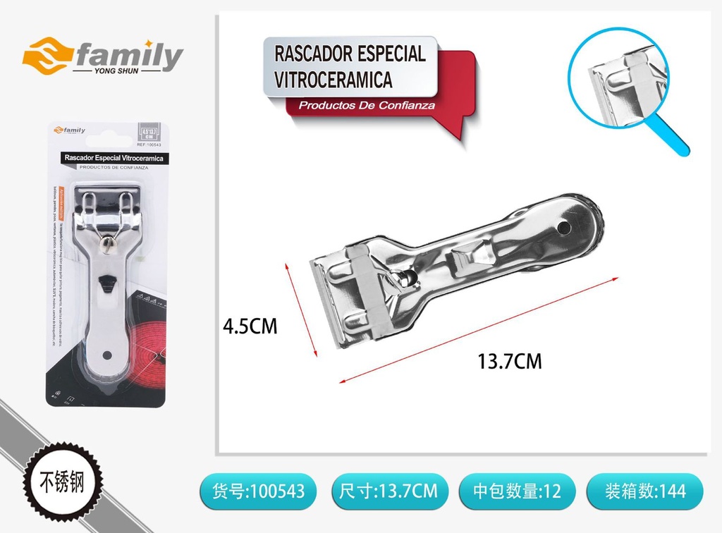 Rascador especial para vitrocerámica para limpieza de cocina