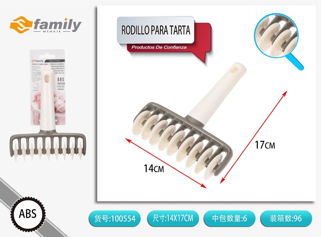 Rodillo para tartas ZN2279 - Herramienta de repostería