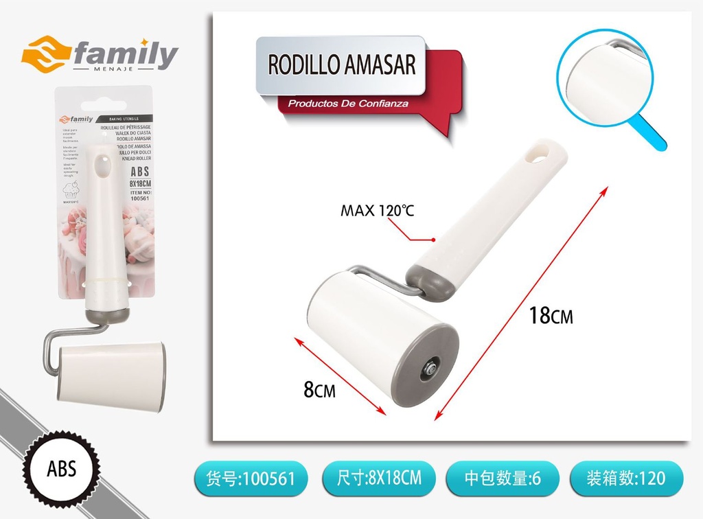 Rodillo para amasar para repostería