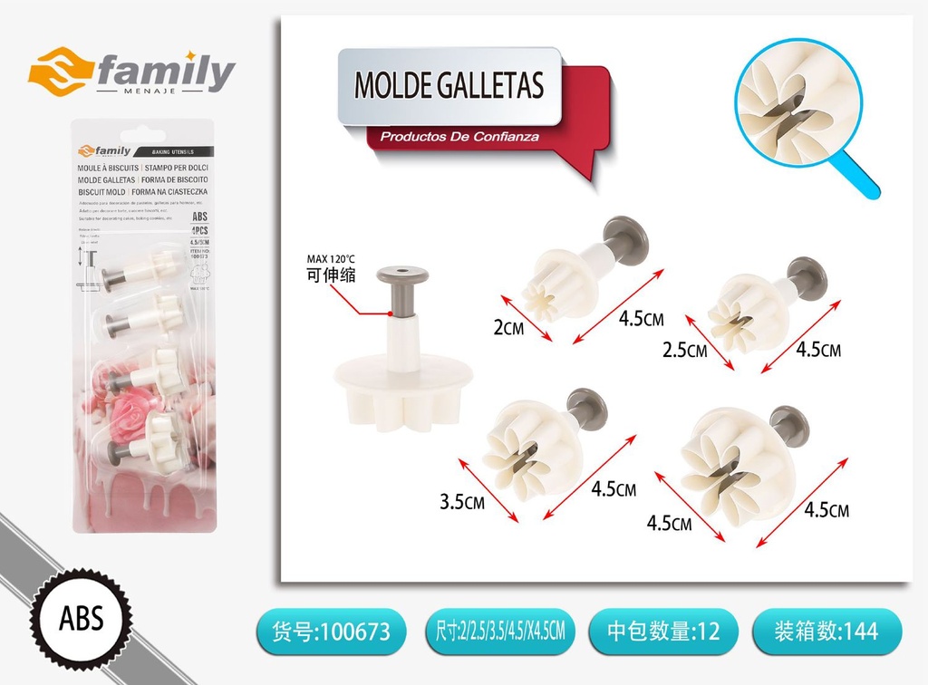 Molde para galletas (ZN634) - Utensilios de repostería