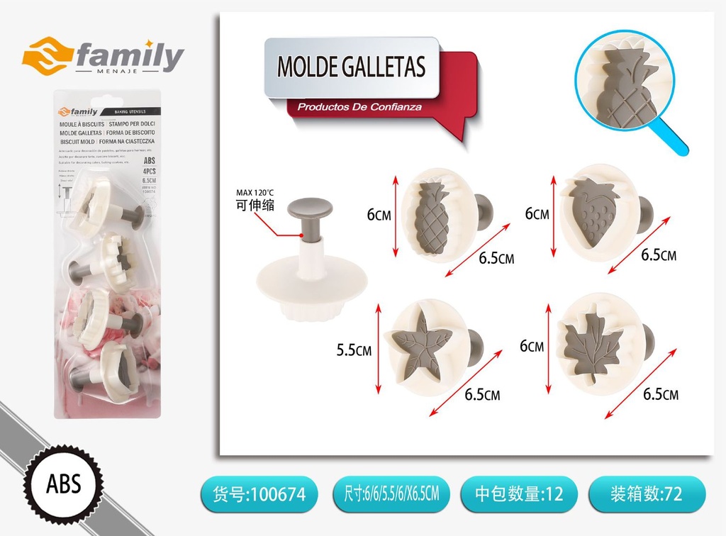 MOLDE GALLETAS ZN1008 - Herramienta de repostería
