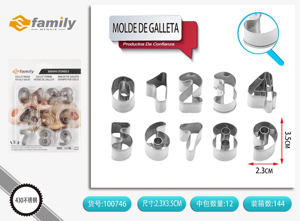 Molde de galleta - Utensilios de cocina en acero inoxidable