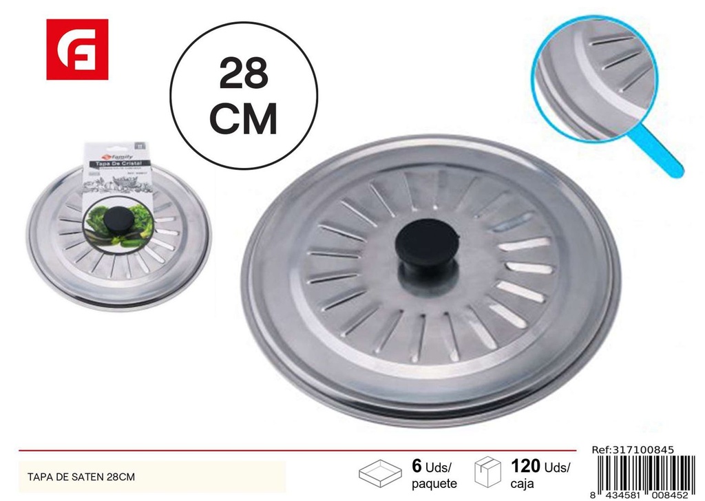 Tapa de sartén de acero inoxidable de 28cm - Accesorios de cocina