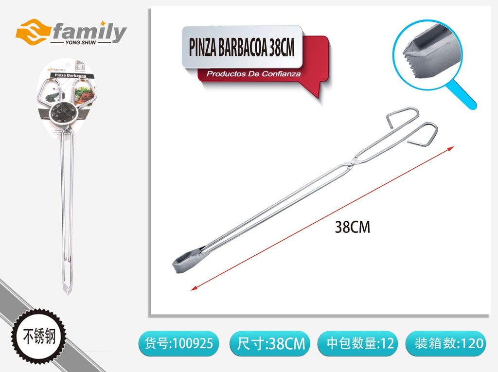 Pinza para barbacoa 38cm