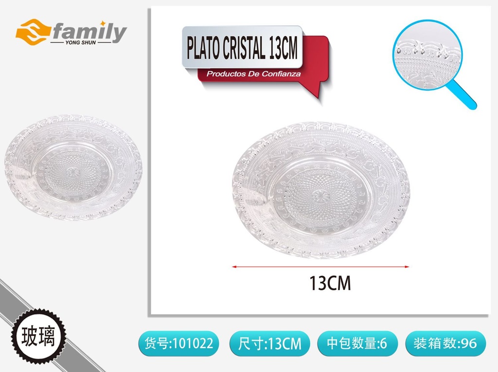 Plato de cristal 13cm - Accesorios de cocina