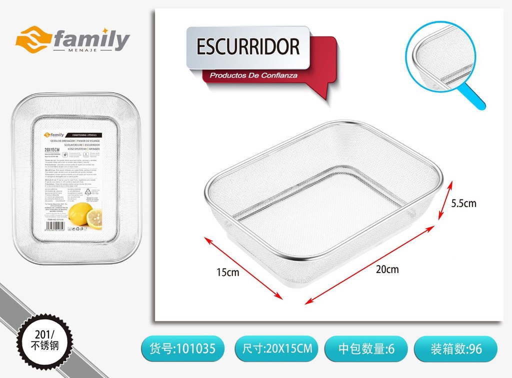 Escurridor 20 x 15 cm - Accesorios de cocina