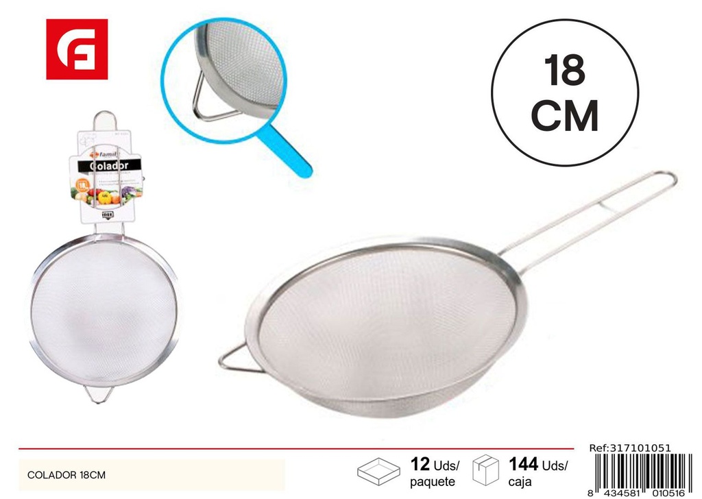 Colador de aceite 18cm para cocina