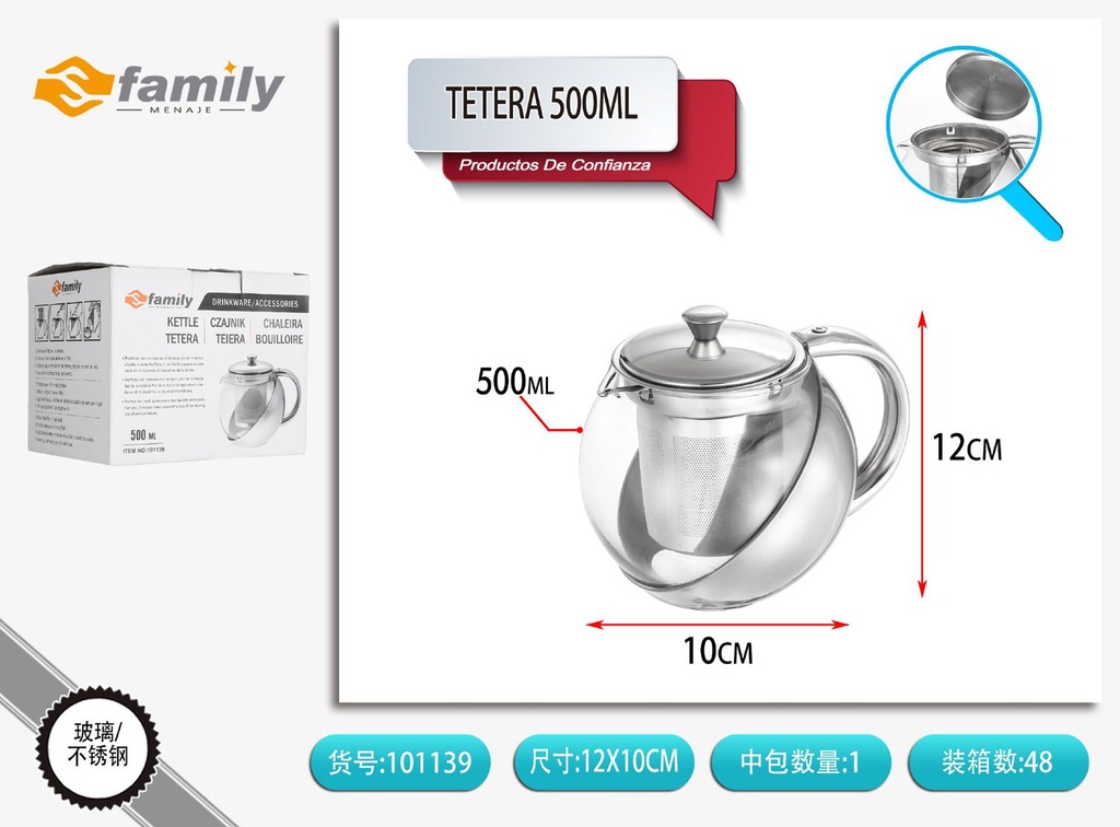 Tetera A tipo 500ml - Utensilios de cocina