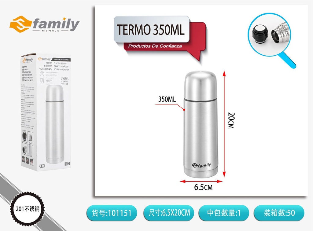 Termo de acero inoxidable 350ml