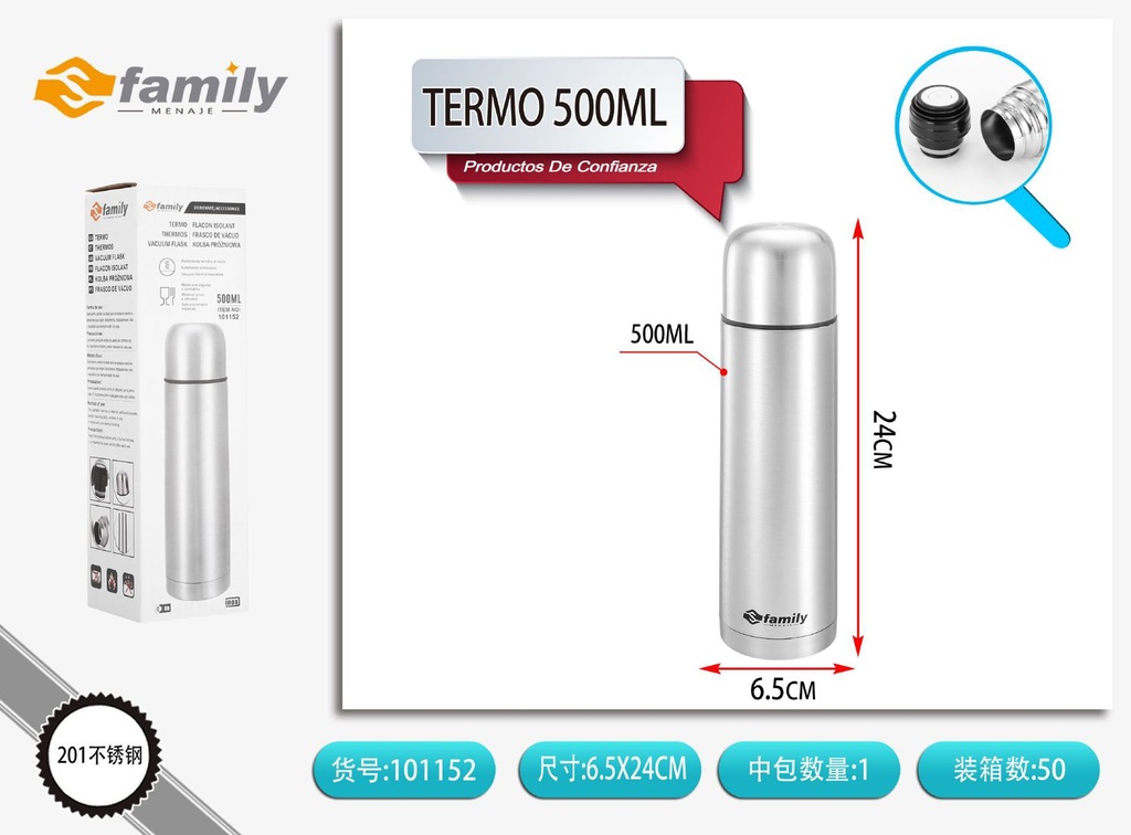 Termo de acero inoxidable 500ml