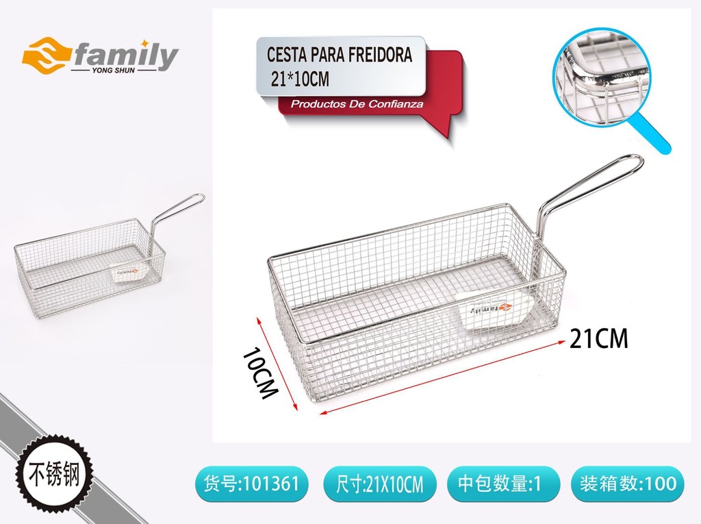 Cesta para freidora 21x10 cm - Utensilios de cocina