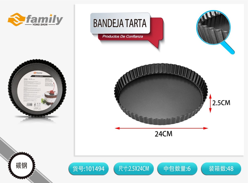 Bandeja para tarta 24cm