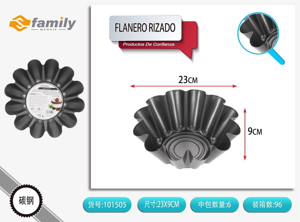 Flanero rizado para repostería