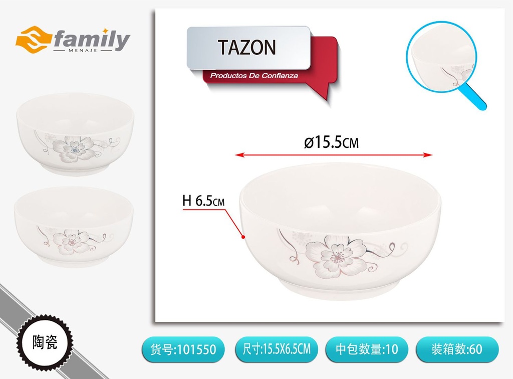 Tazón de cerámica 12.5 cm - Utensilios de cocina