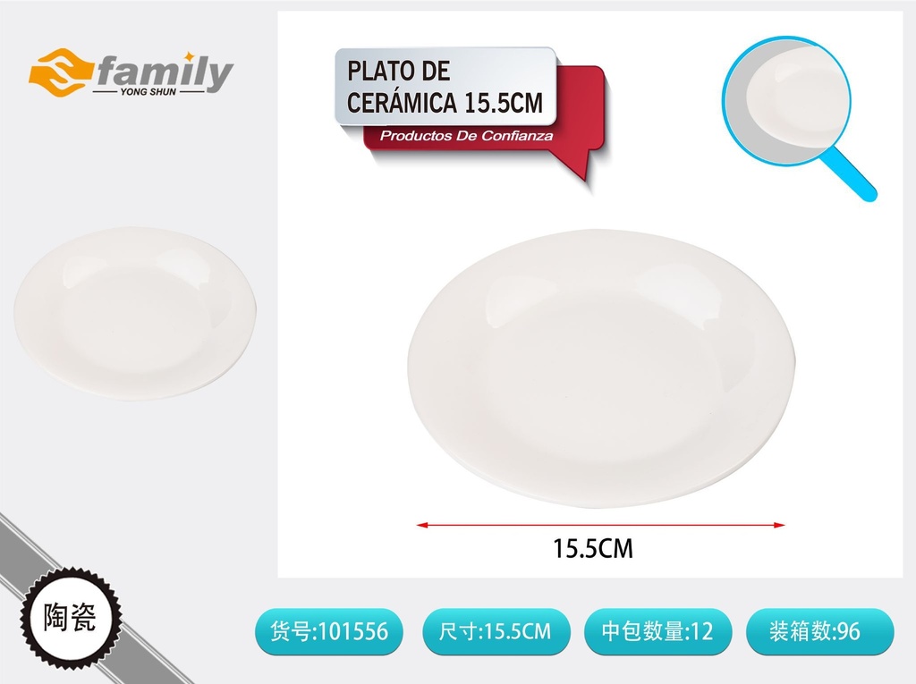 Plato de cerámica 15.5 cm - Platos y tazas de cerámica
