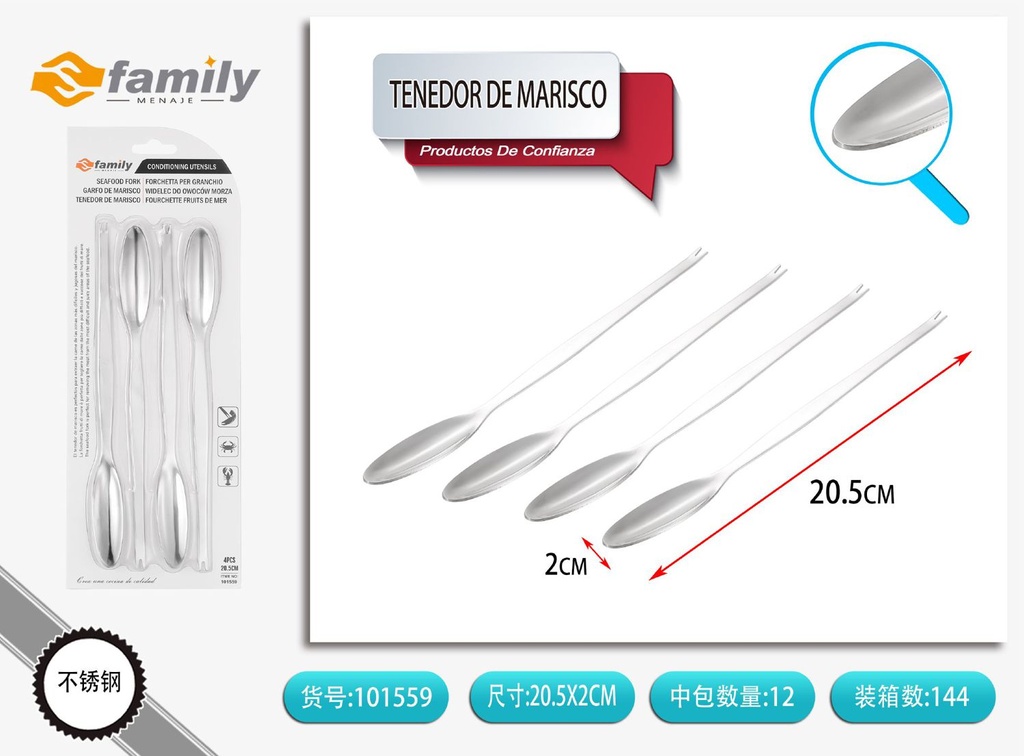 Tenedor para marisco 4pcs utensilios de cocina