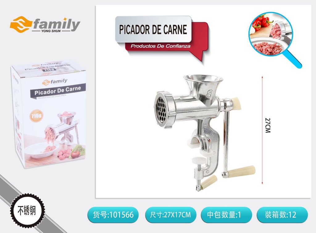 Picador de carne 715g para cocina