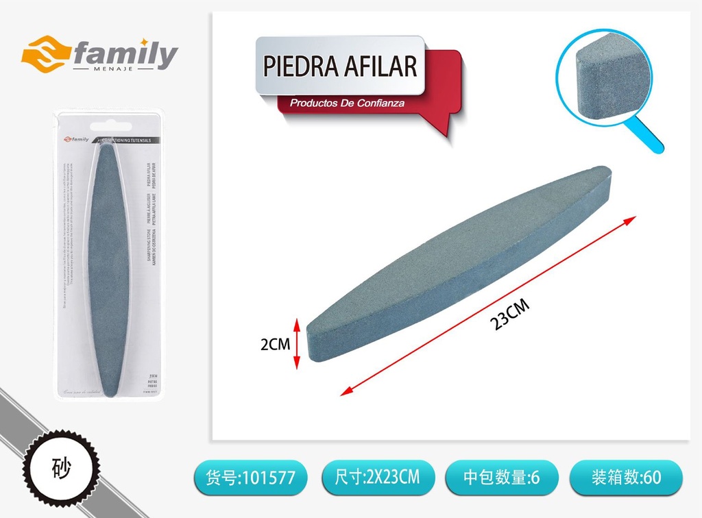 Piedra afilar 23 cm 9 pulgadas - Utensilios de cocina y afiladores