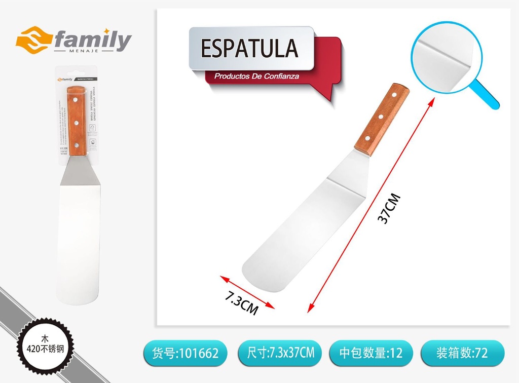 Espátula de madera para grill - Utensilios para cocinar