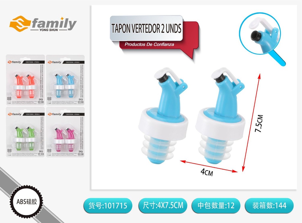 Tapon vertedor 2 uds - Accesorios de cocina