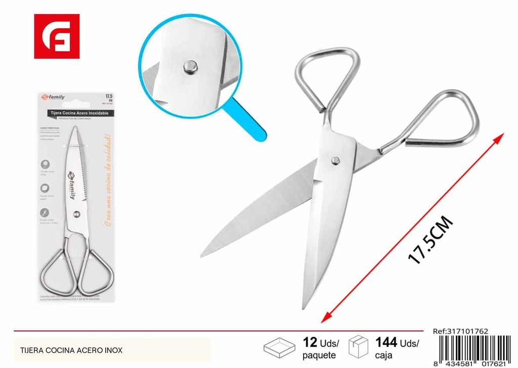 Tijera de cocina acero inoxidable multiusos