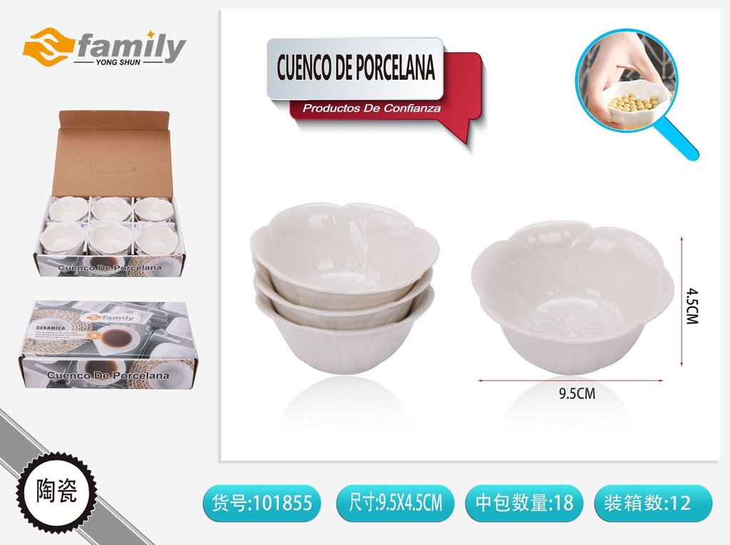 Cubiertos de porcelana 18 piezas - Vajilla de cerámica