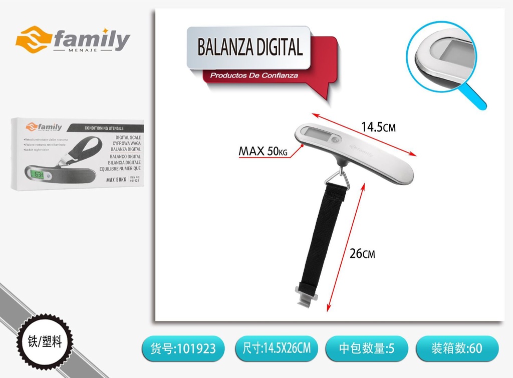 Balanza digital 50 kg - Herramientas y accesorios de cocina