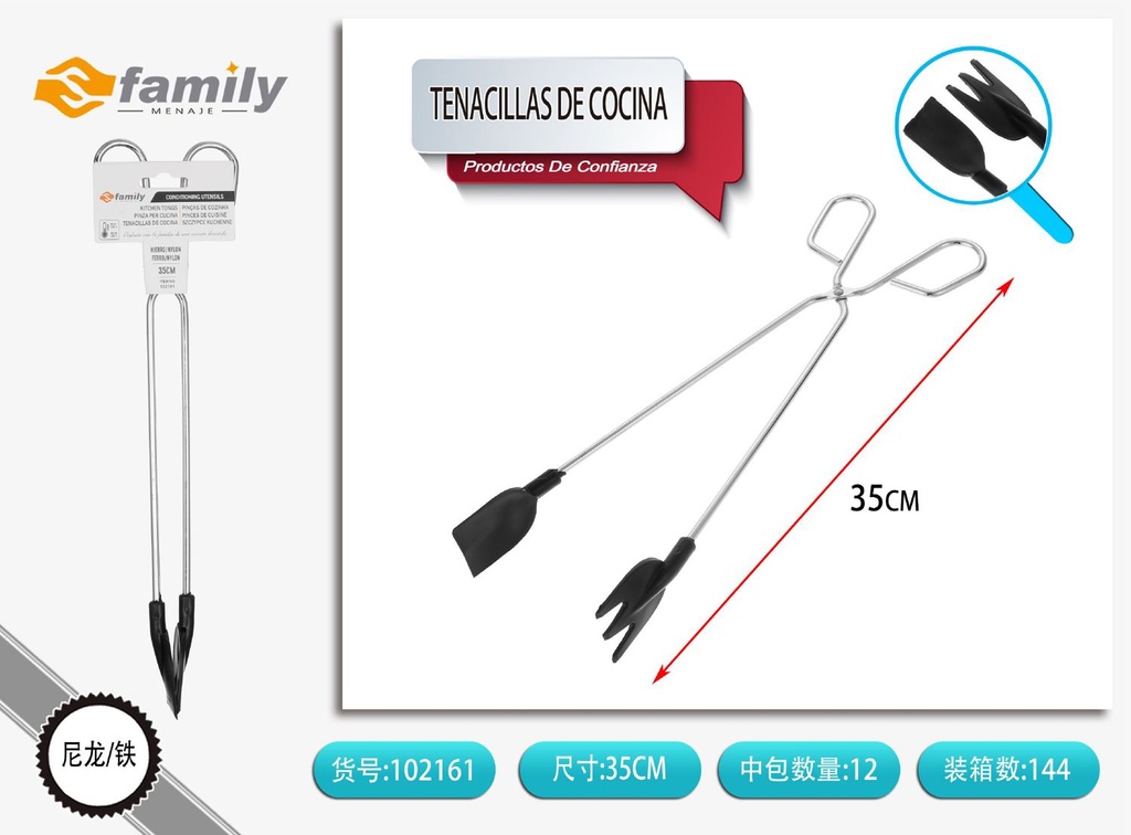 Tenacillas de cocina 35cm para barbacoa